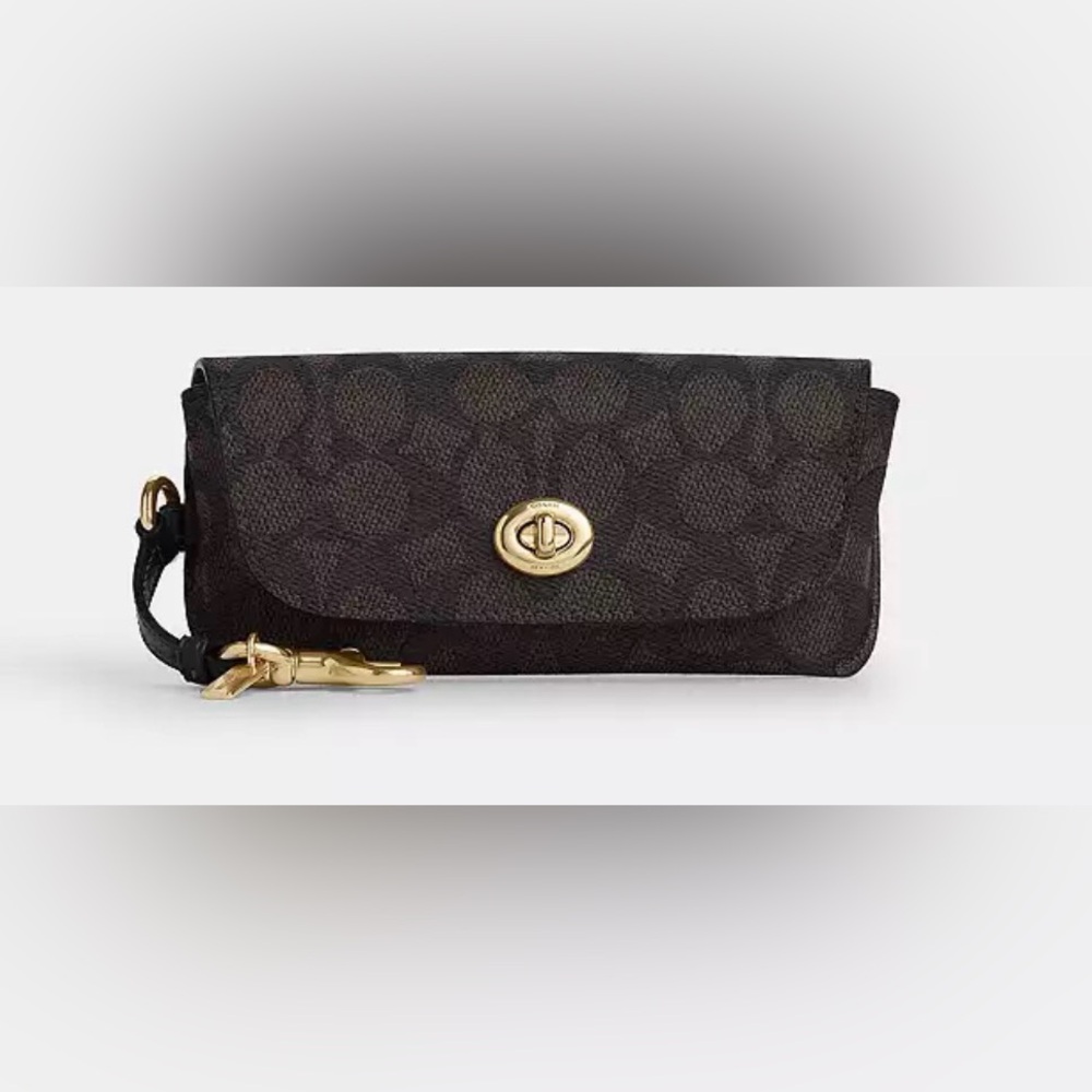 Coach eyeglass Sunglass Case In Signature Canvas brown